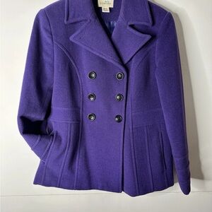 St. John Vibrant Purple Pea Coat